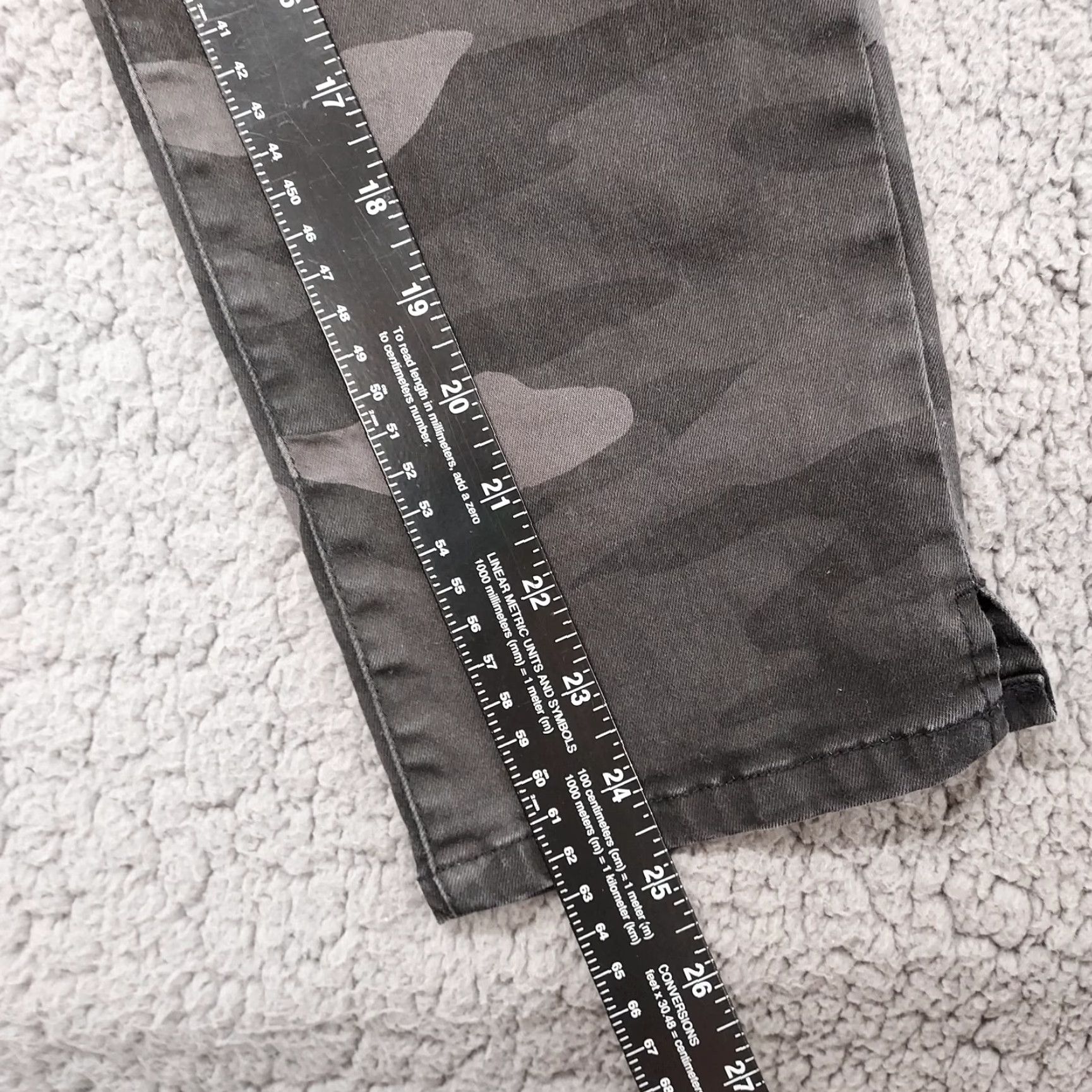 Vintage Wit & Wisdom Pants Jegging Gray Camouflage Denim 16 Womens Skinny Regular Jeans 90s Theme Casual Workwear Size 38" / US 16 / IT 52 - 4 Thumbnail