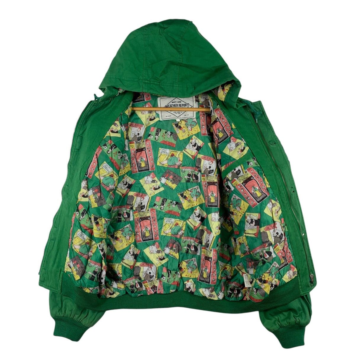 Weather Report WEATHER REPORT Embroidered Logo Green Hooded Bomber Jacket Size US M / EU 48-50 / 2 - 3 Thumbnail