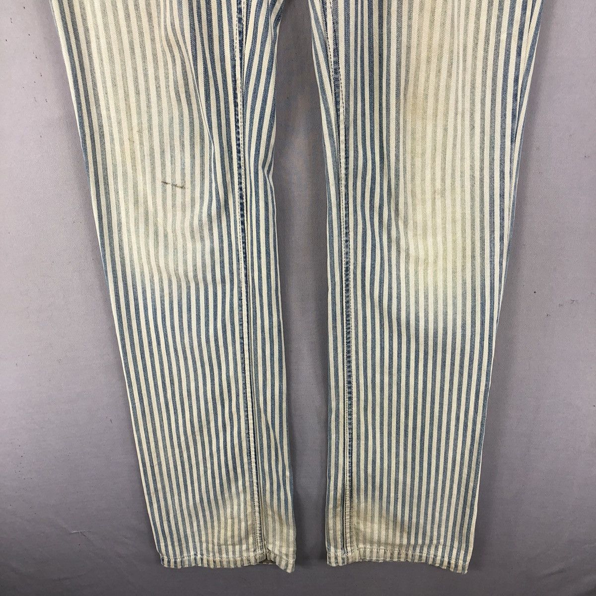 Diesel Archive 1990s Diesel Low Rise Hickory Faded Jeans Size 32" / US 10 / IT 46 - 3 Thumbnail