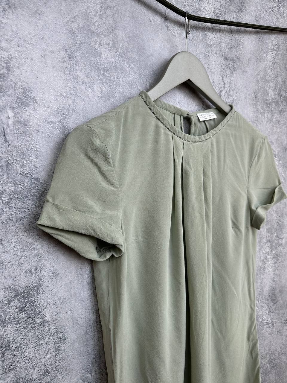 Brunello Cucinelli Brunello Cucinelli Linen/Silk Blouse Beaded Trim Italy SS Size XS / US 0-2 / IT 36-38 - 3 Thumbnail