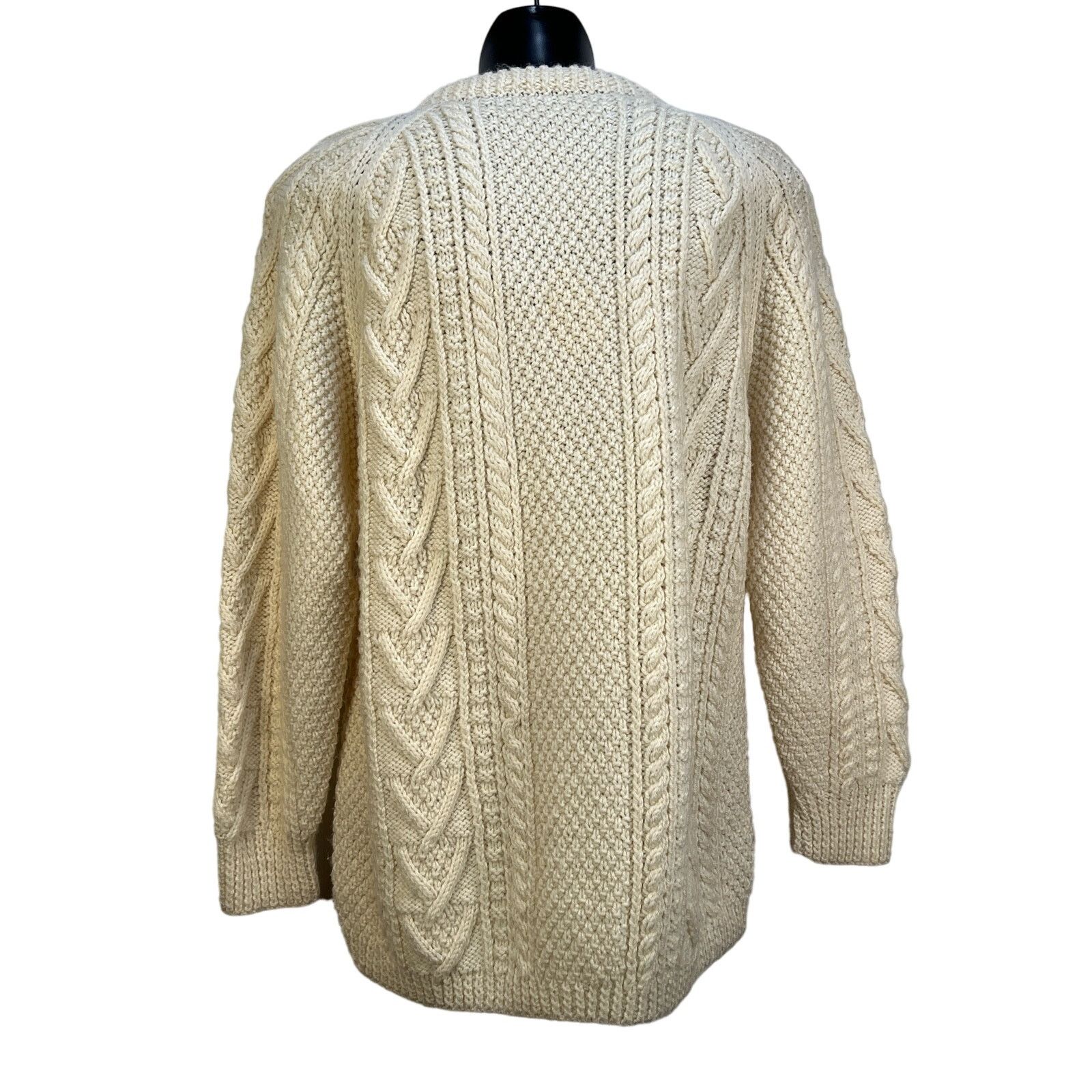 Handmade Handmade Cable Knit Ivory Fisherman's Sweater Crewneck Size US XL / EU 56 / 4 - 6 Thumbnail