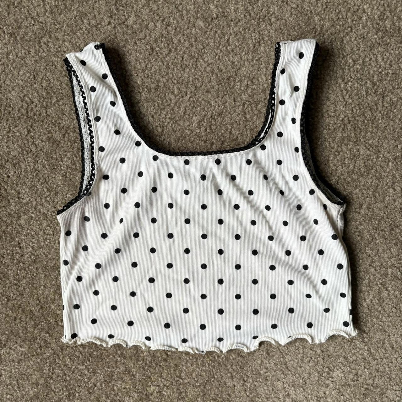 Topshop Top Shop Polka Dot Crop Top Size S / US 4 / IT 40 - 1 Thumbnail