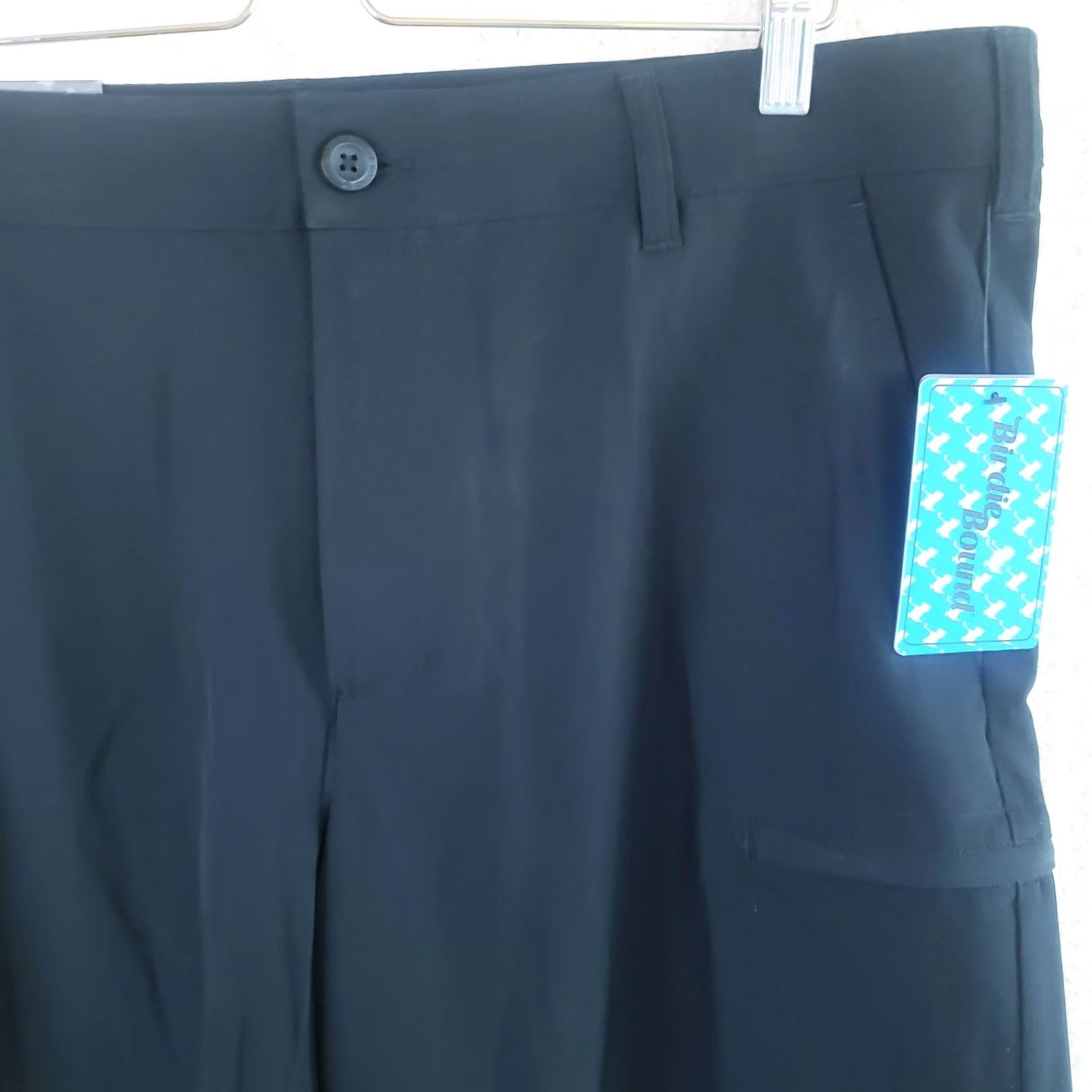 Vintage Birdie Bound Golf Shorts Mens 38 Black Performance Stretch Zip Pocket NWT Size US 38 / EU 54 - 3 Thumbnail