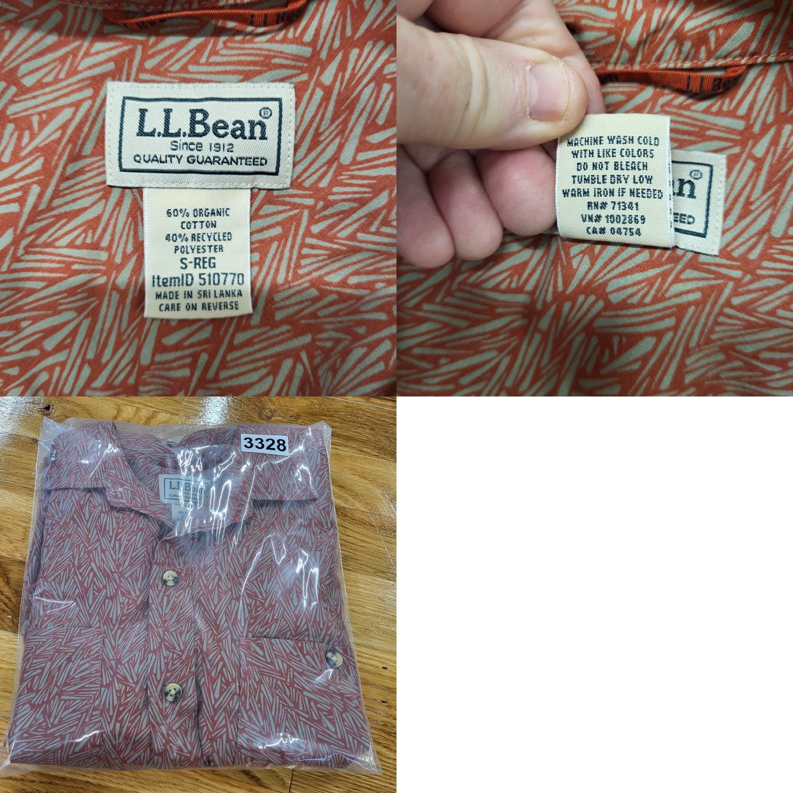 Vintage L.L. Bean Mens Rust Button Up Shirt Small-R Outdoor Casual Hawaiian Island Beach Shirt Mens SS Red Hawaiian 90s? Size US S / EU 44-46 / 1 - 9 Thumbnail