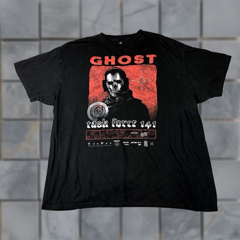 Vintage Call of Duty Shirt Mens 2XL Black Ghost Graphic Short Sleeve T-Shirt Skull Logo Army Gamer Size US XXL / EU 58 / 5 - 1 Thumbnail