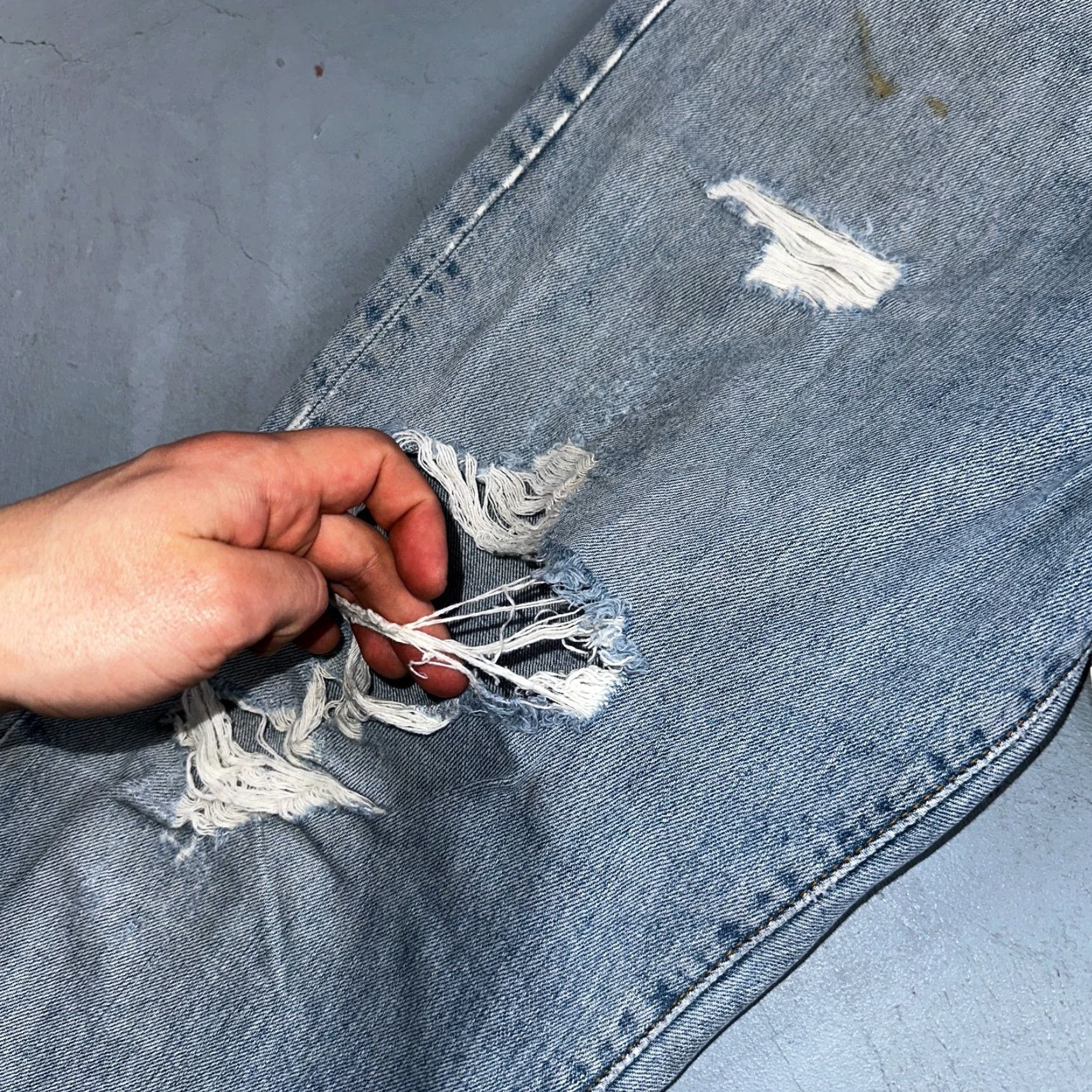 Levi's Levi's 501 Vintage Y2K Straight Jeans 90s Light Blue 38x32 Men's Regular Denim Cotton Blue 501 Series Jeans Size US 38 / EU 54 - 6 Thumbnail