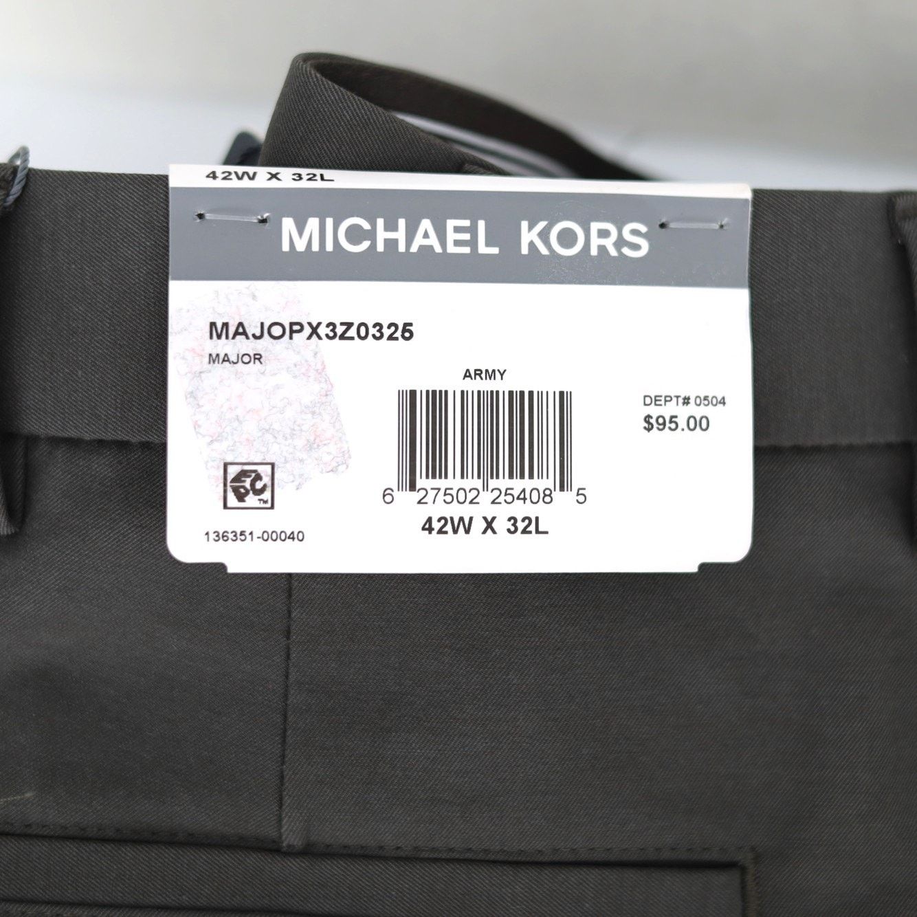 Michael Kors Michael Kors Men's Army Green Dress Pants Size W42 L32 Size US 42 / EU 58 - 4 Thumbnail