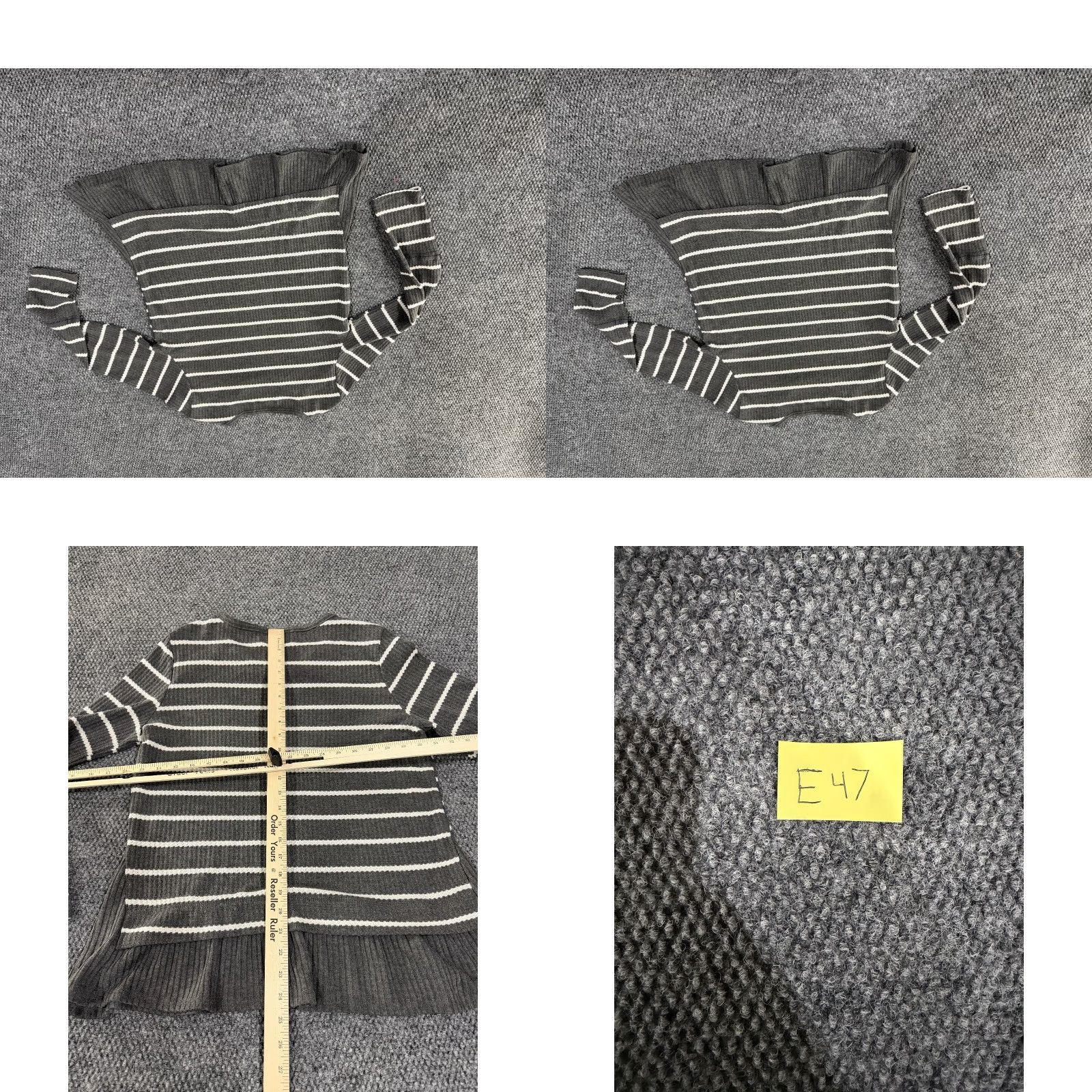 Wrangler Wrangler Sweater Cardigan Womens Large Gray White Striped Ribbed Knit Pullover Long Sleeve Round Neck Casual Winter Fall Regular Size L Size L / US 10 / IT 46 - 8 Thumbnail
