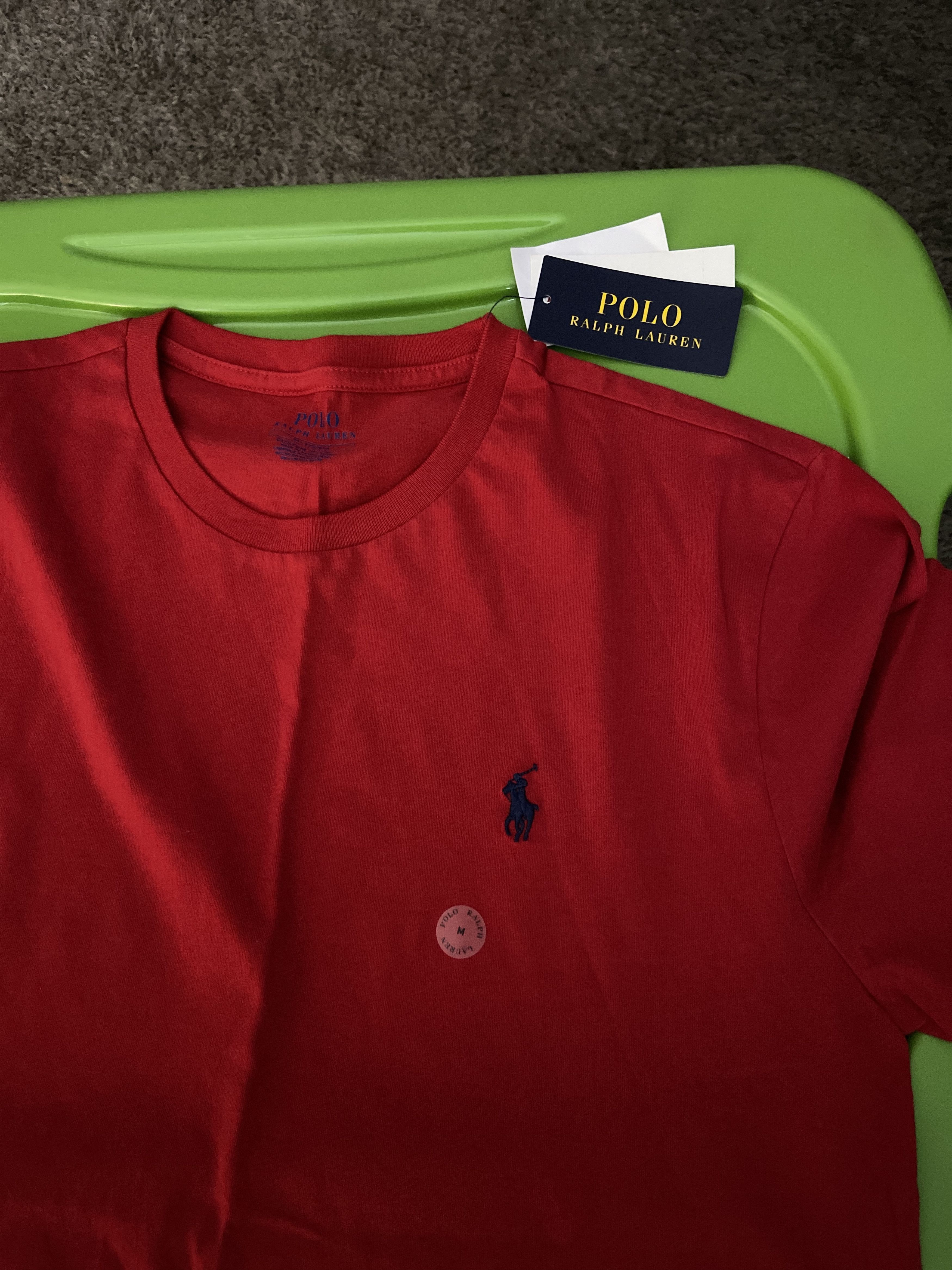 Polo Ralph Lauren Red Polo Ralph Lauren Tee w/Blue Horse Size US M / EU 48-50 / 2 - 1 Thumbnail