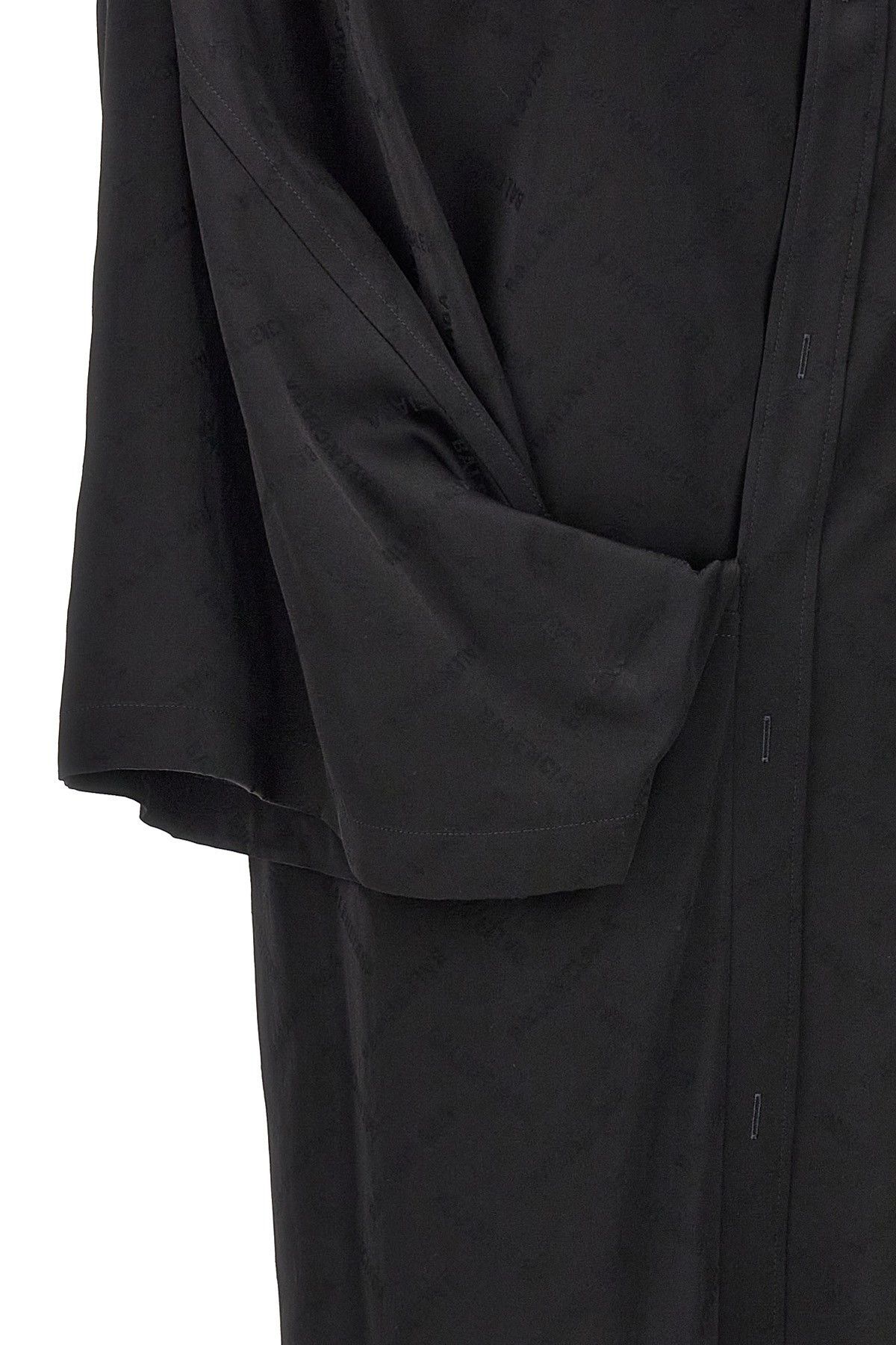 Balenciaga o1la1rc1a0725 Bal Diagonal Allover Short Sleeve Wrap Dress Size XS / US 0-2 / IT 36-38 - 4 Thumbnail