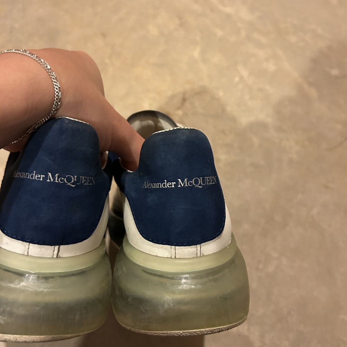 Alexander McQueen × Designer Alexander McQueen Oversized Shoe Worker Blue Sole EU 40 Size US 7.5 / EU 40-41 - 5 Thumbnail