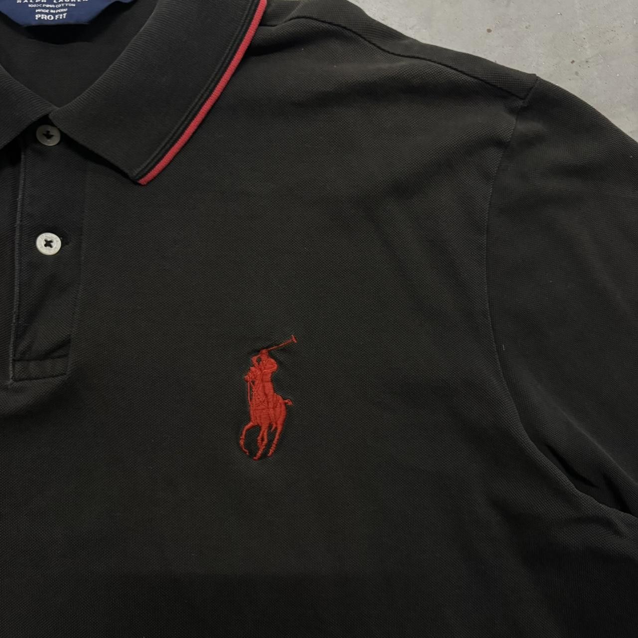 Vintage Crazy Vintage Y2K/2000s Polo Golf Ralph Lauren Black And red Polo Shirt! Size US L / EU 52-54 / 3 - 2 Thumbnail