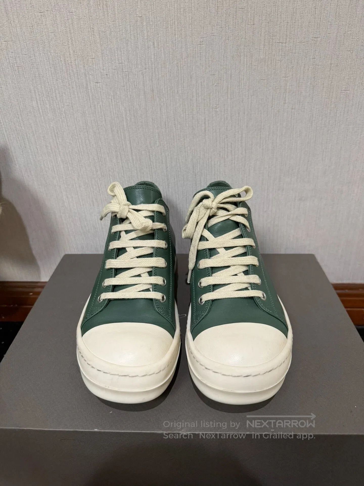 Converse rick owens green white low-top sneakers. Size US 5 / IT 35 - 2 Thumbnail