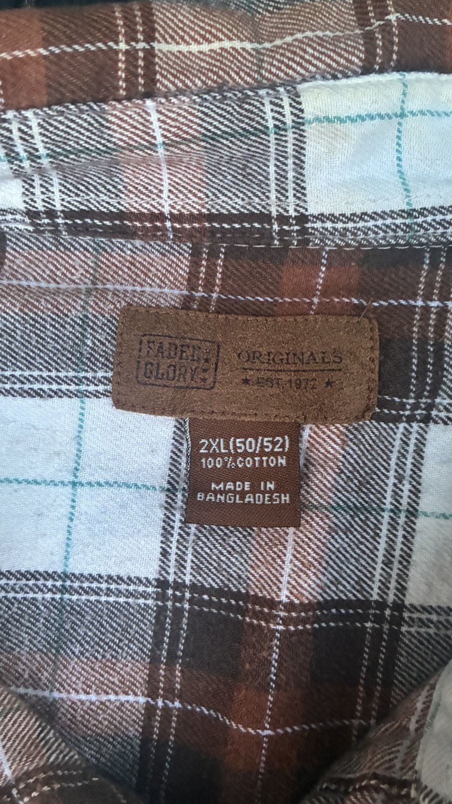 Faded Glory Faded Glory Brown Button Up Size US L / EU 52-54 / 3 - 3 Thumbnail