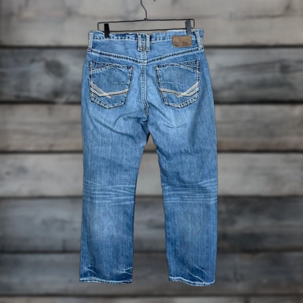 Vintage VINTAGE BKE Derek Jeans Men's 34 x 30 Blue Denim Low Rise Straight Leg 100% Cotton Y2K Men's Size US 34 / EU 50 - 1 Thumbnail