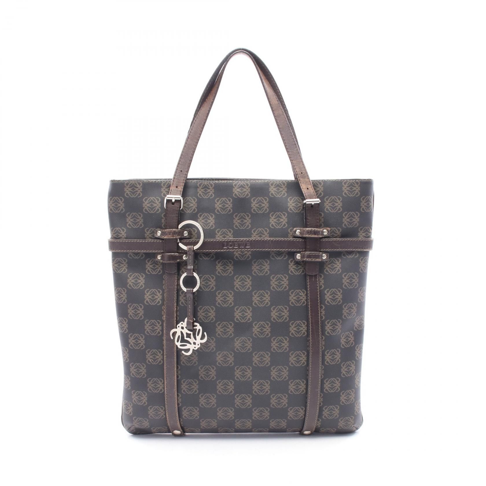 Loewe Loewe Loewe Repeat Anagram PVC Coated Canvas Leather Tote Bag Plastic / Synthetic Tote Bag DUTY FREE for USA Size ONE SIZE - 1 Thumbnail