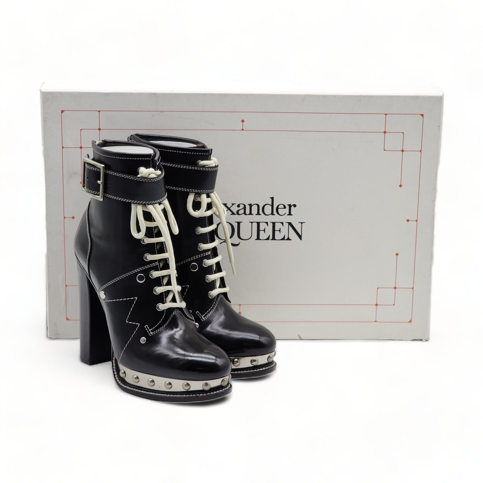 Alexander McQueen Tread Slick Leather Platform Boots 39 Size US 9 / IT 39 - 5 Thumbnail