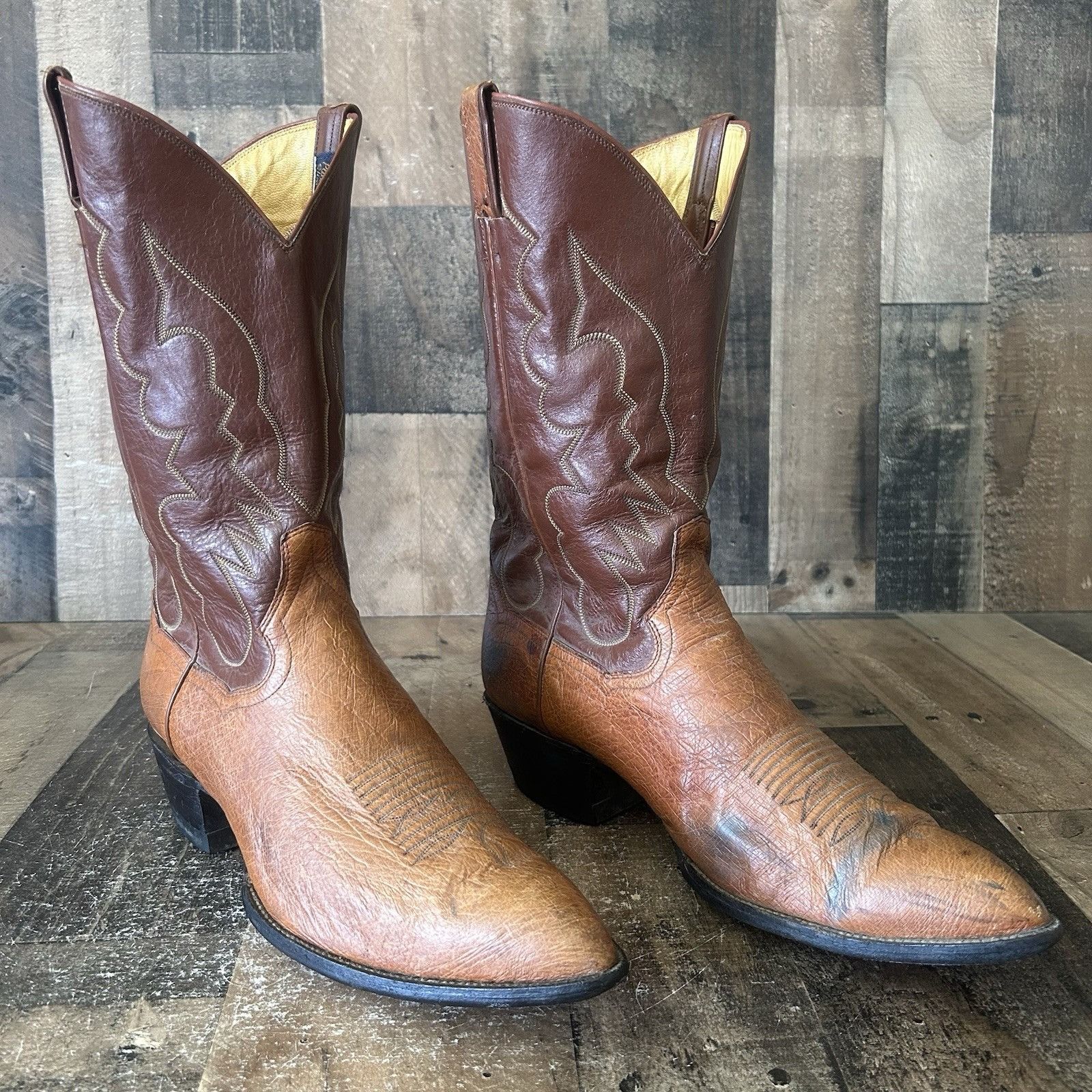 Panhandle Slim Panhandle Slim Vintage Smooth Ostrich Cowboy Boots Mens 12 D Size US 12 / EU 45 - 2 Thumbnail