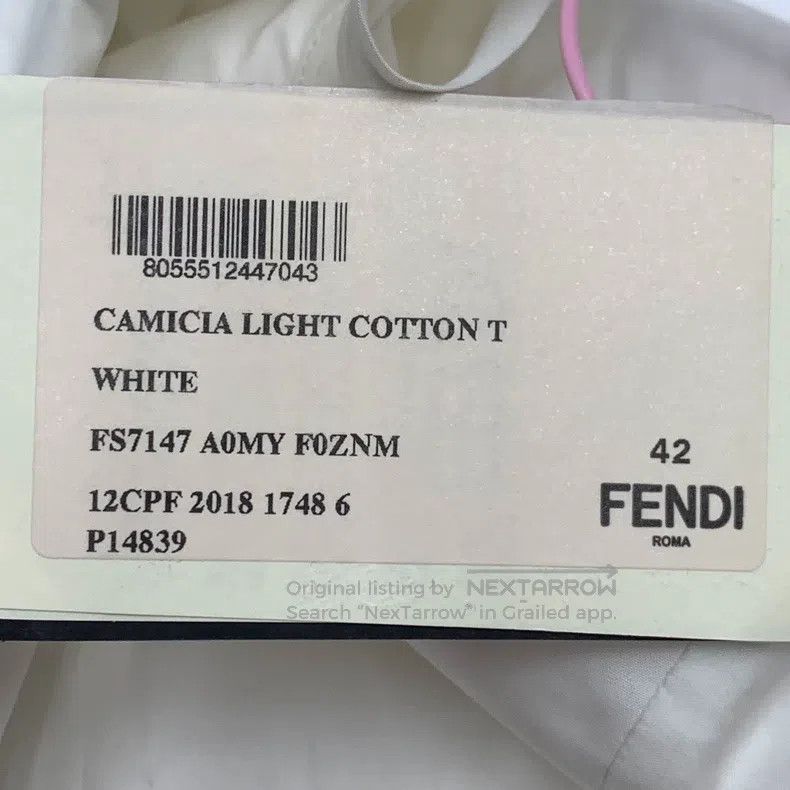 Other Fendi White Shirt, Pure Cotton Fabric, Double Side Big Poc Size S / US 4 / IT 40 - 8 Thumbnail