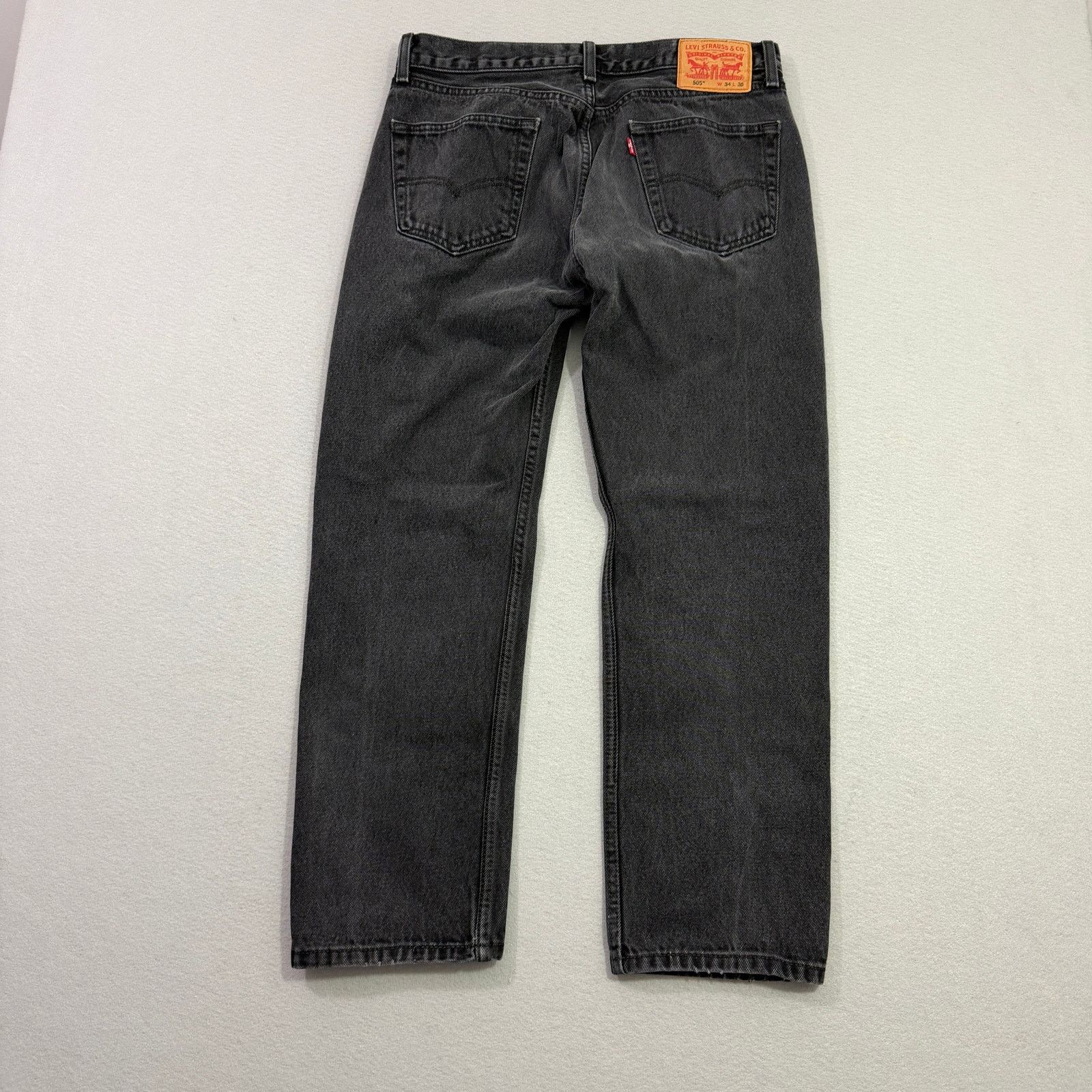 Levi's Levis 505 Jeans Men's 34x30 Black Straight Fit Regular Fit Size US 34 / EU 50 - 6 Thumbnail