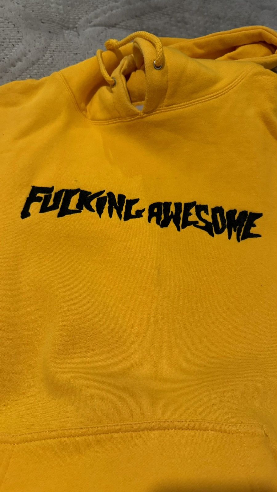 Fucking Awesome 2014 Yellow Embroided Hoodie Size US L / EU 52-54 / 3 - 1 Thumbnail