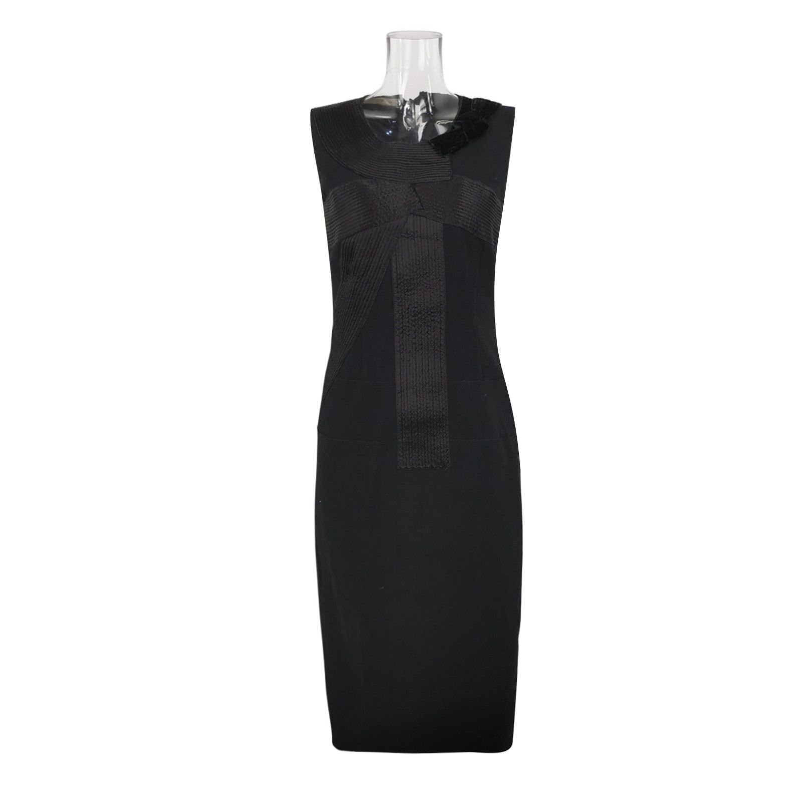 Prada Prada Wool Sleeveless Patchwork Dress 0089 Size L / US 10 / IT 46 - 1 Thumbnail