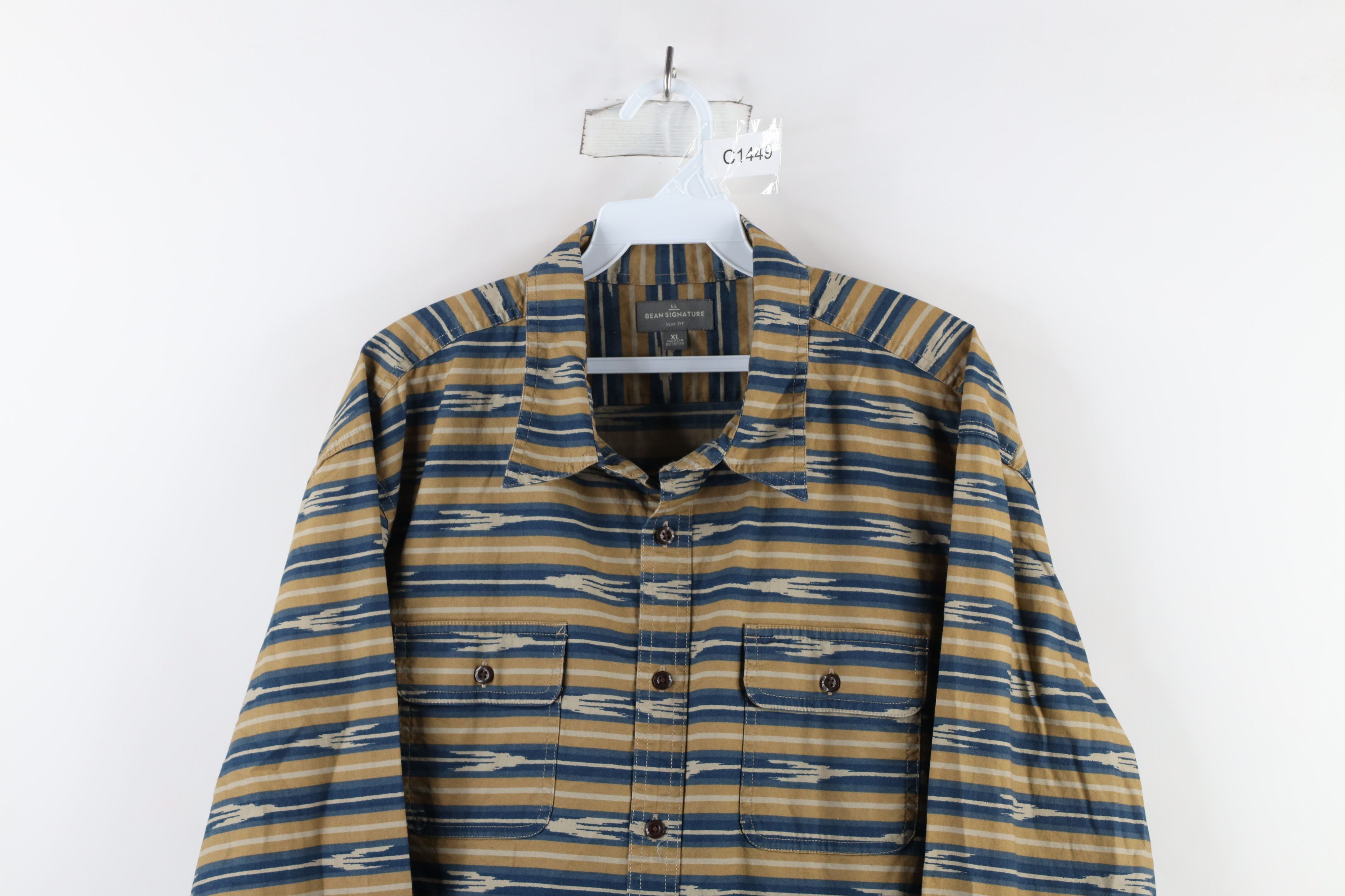 L.L. Bean × Vintage LL Bean Striped Southwestern Fiesta Collared Button Shirt Size US XL / EU 56 / 4 - 2 Thumbnail
