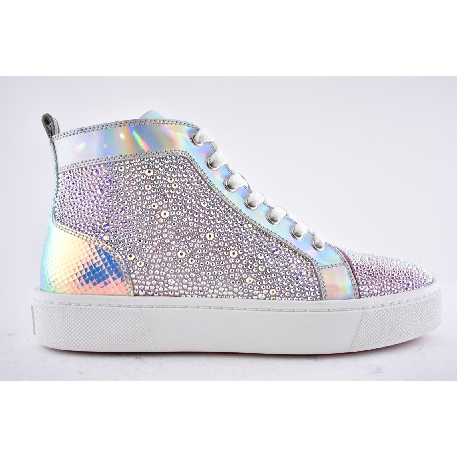 Christian Louboutin Super Louis Strass Flat SD AB Crystal High Top Sneaker 38 Size US 8 / IT 38 - 2 Thumbnail