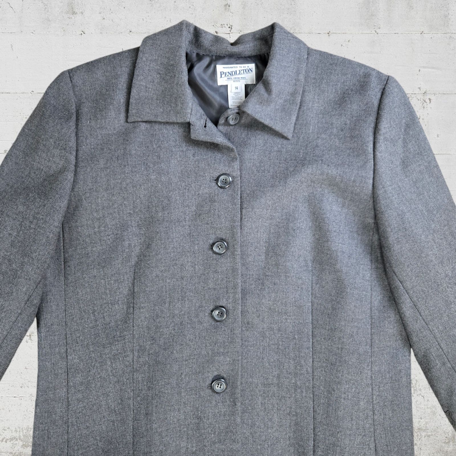 Pendleton Vintage Pendleton Gray Embroidered Wool Jacket Size 14 Size XL / US 12-14 / IT 48-50 - 3 Thumbnail