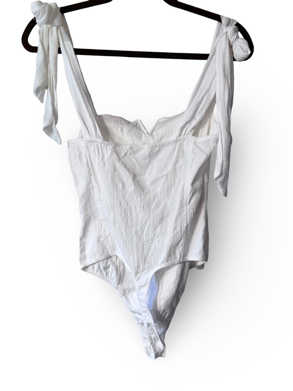 Free People Intimately Free People White Corset Tie-Strap Bodysuit Small Size S / US 4 / IT 40 - 6 Thumbnail