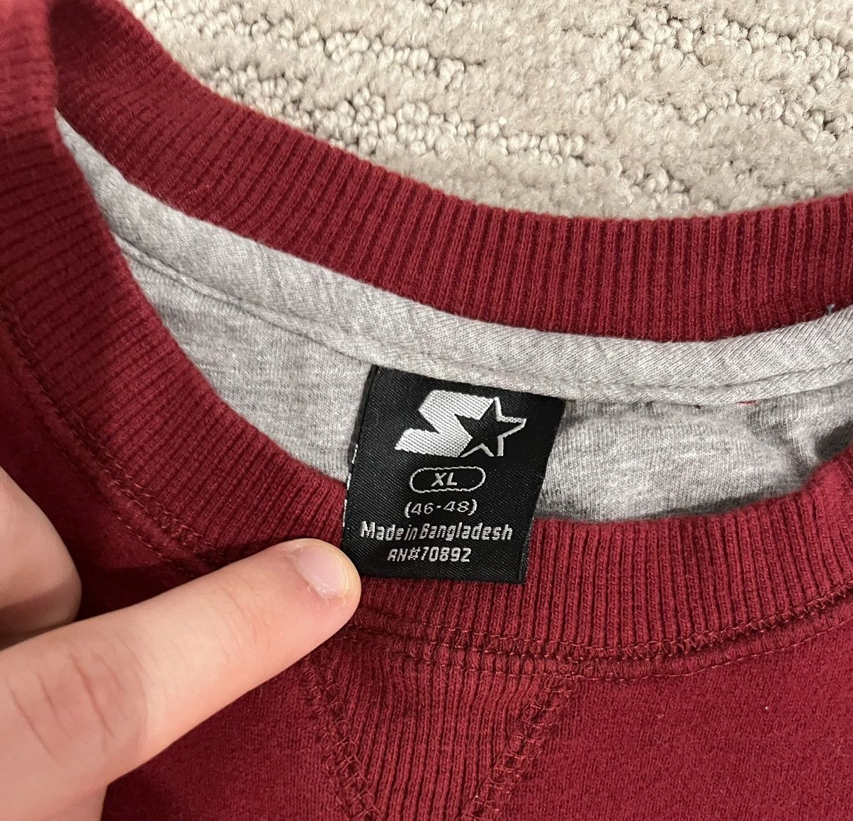 Starter × Vintage Vintage Maroon Starter Crewneck Size US XL / EU 56 / 4 - 3 Thumbnail