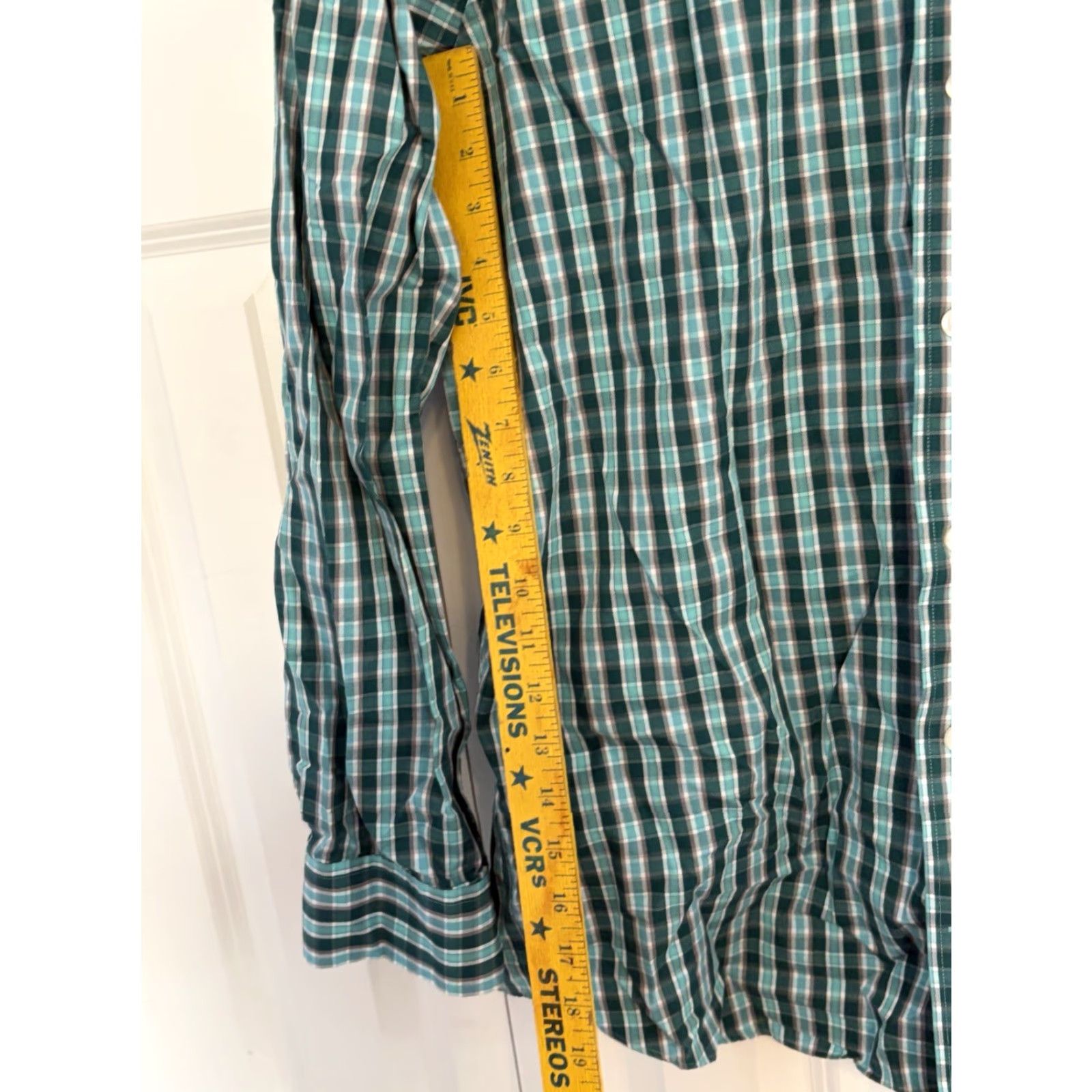 Vintage Duluth Wrinkle Fighter Trim Fit Blue Plaid Long Sleeve Shirt XL Tall Mens Button-Up Shirt Size US XL / EU 56 / 4 - 3 Thumbnail