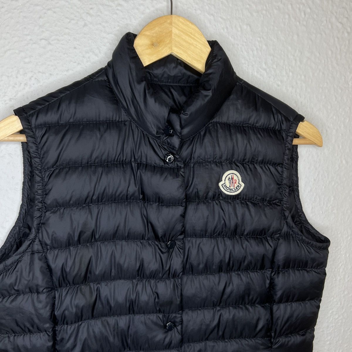 Designer × Moncler Moncler Puffer Down Vest Gilet Jacket Logo Black Retro Y2K Size M / US 6-8 / IT 42-44 - 5 Thumbnail