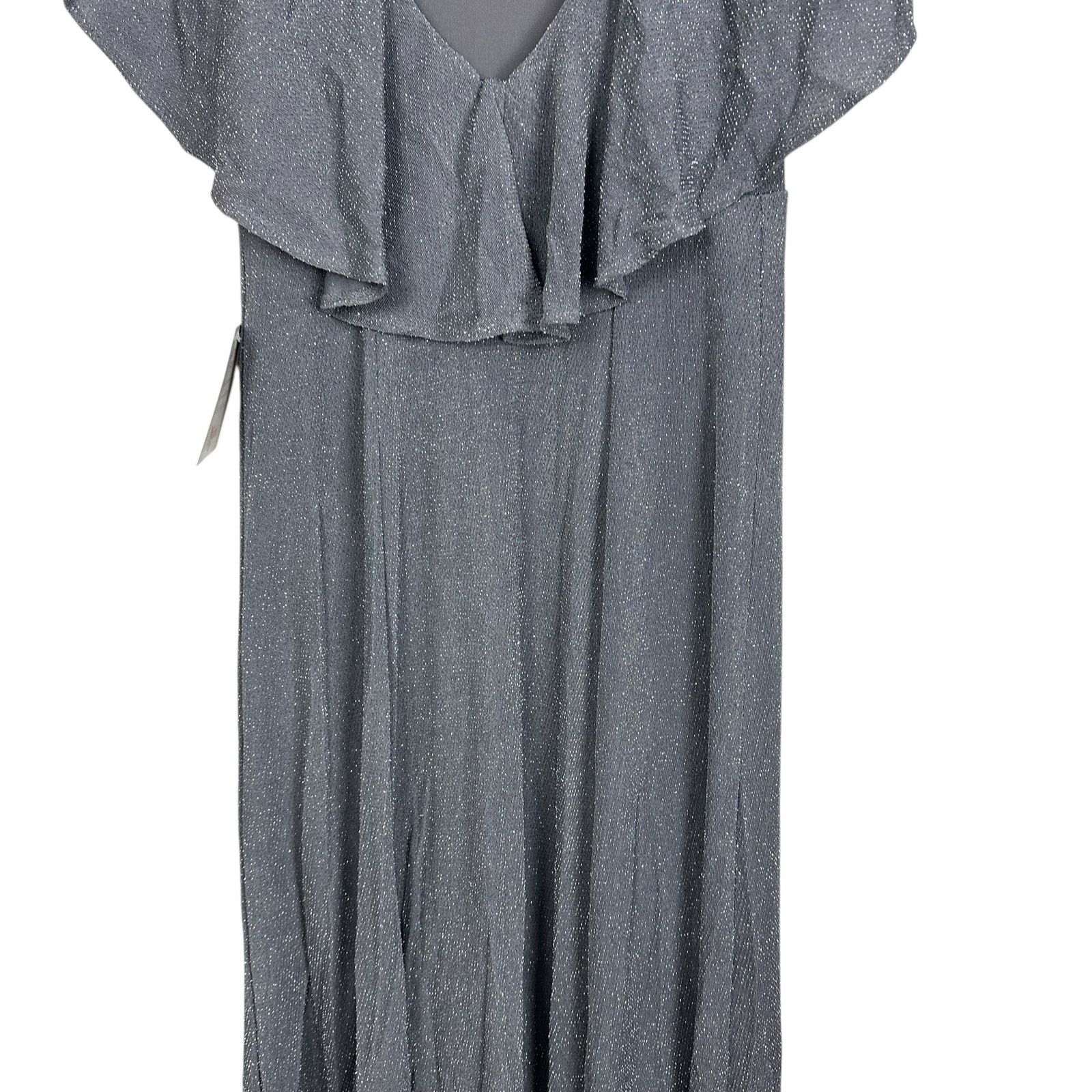 Show Me Your MuMu NWT Show Me Your Mumu Renee Maxi Ruffle Dress Smoke Small Size S / US 4 / IT 40 - 6 Thumbnail