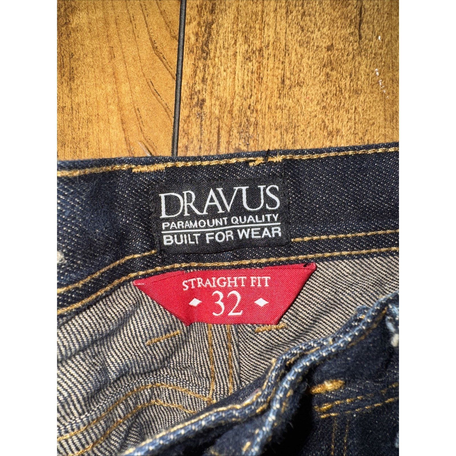 Dravus Dravus Men’s Red Line Selvedge Raw Denim 32x33 Dark Indigo Size US 32 / EU 48 - 9 Thumbnail