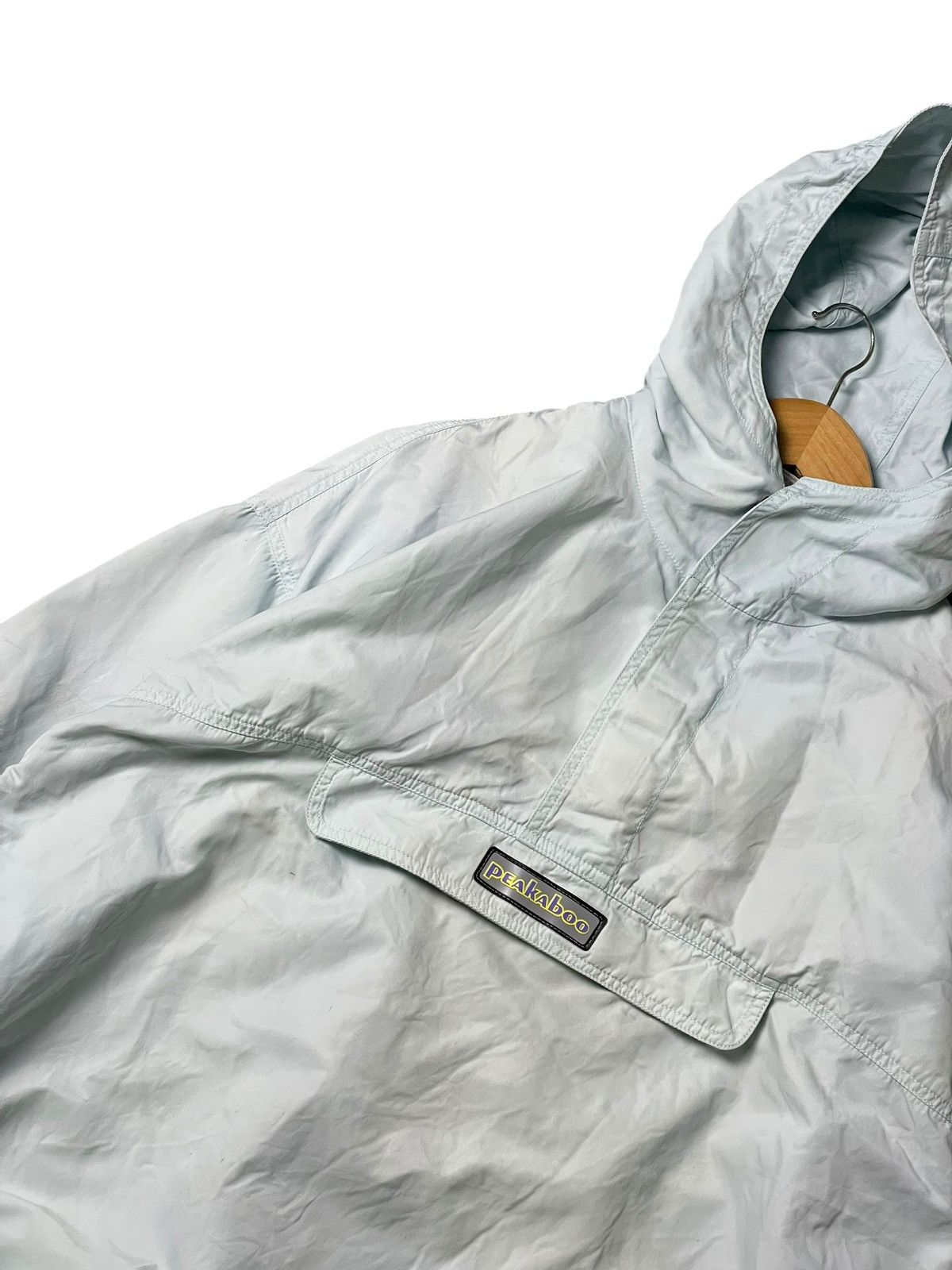 Japanese Brand × Vintage PEAKABOO Brand Big Logo Hooded Windbreaker (98) Size US L / EU 52-54 / 3 - 2 Thumbnail