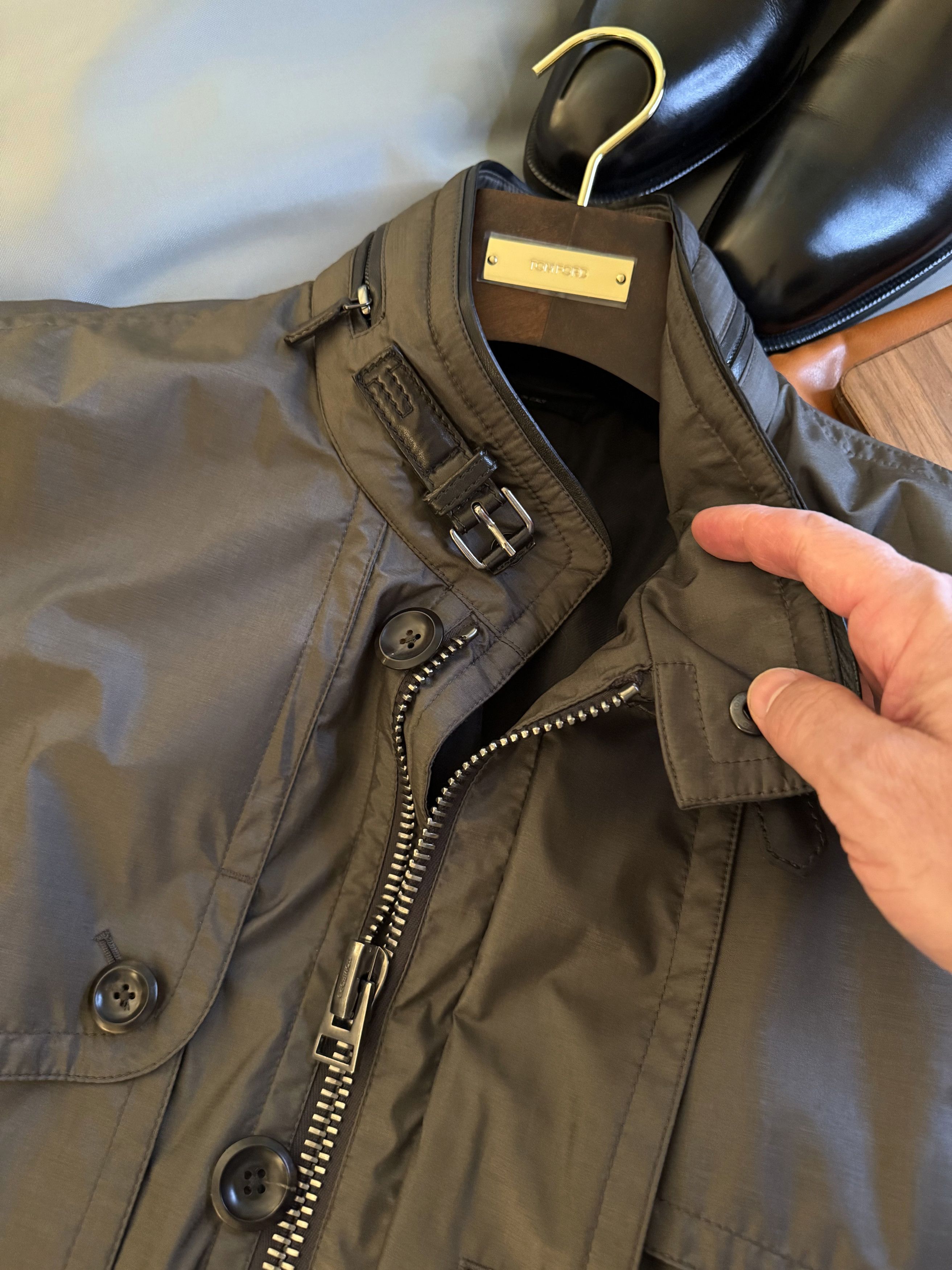 Tom Ford Coveted Extremely Rare $5,000 Field Jacket Leather Accents Size US M / EU 48-50 / 2 - 15 Thumbnail