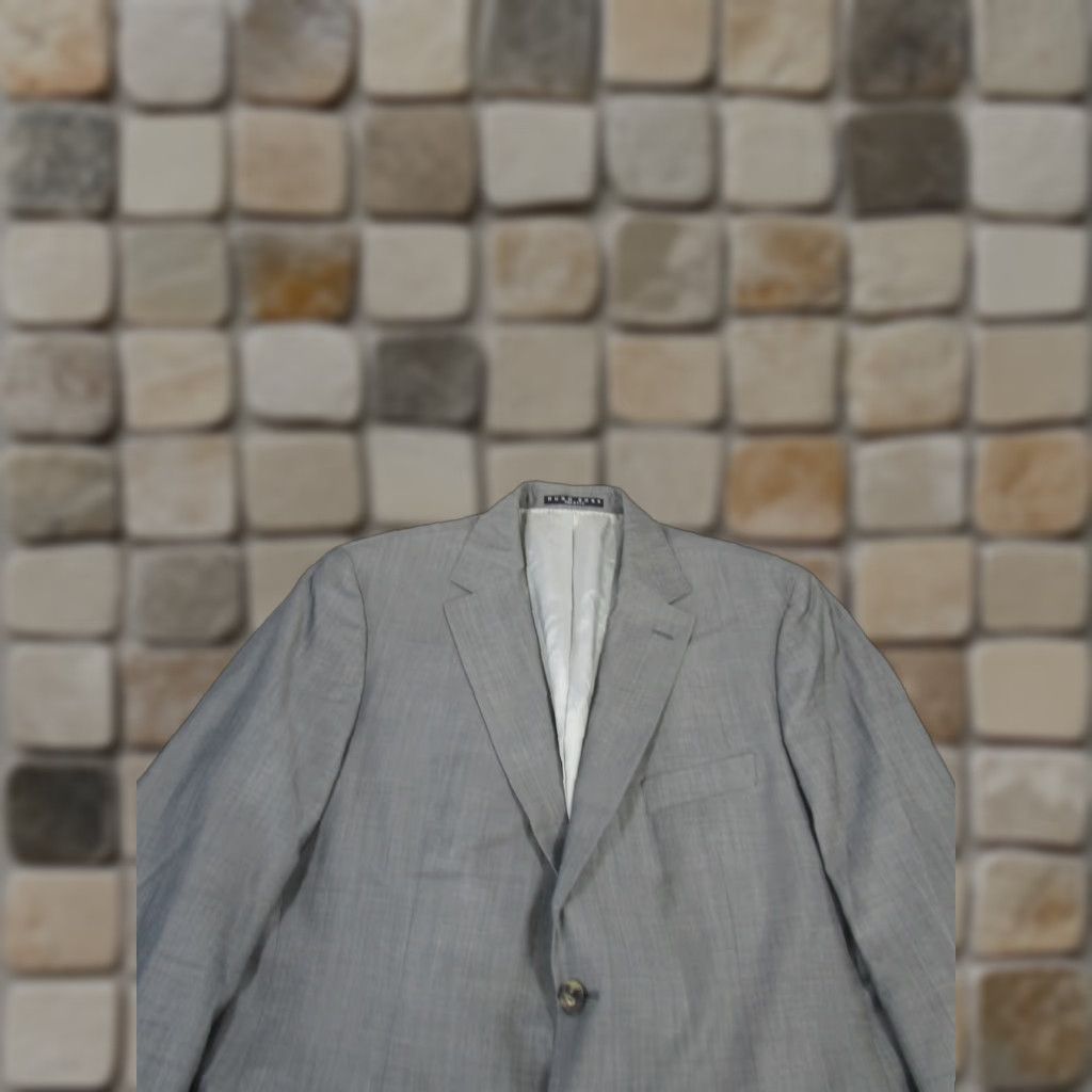 Hugo Boss HUGO BOSS Blazer Mens 44 Gray Cotton Single-Breasted 2 Piece Jacket Coat Business Mens Gray 44 Regular Card2? Size 44R - 1 Thumbnail