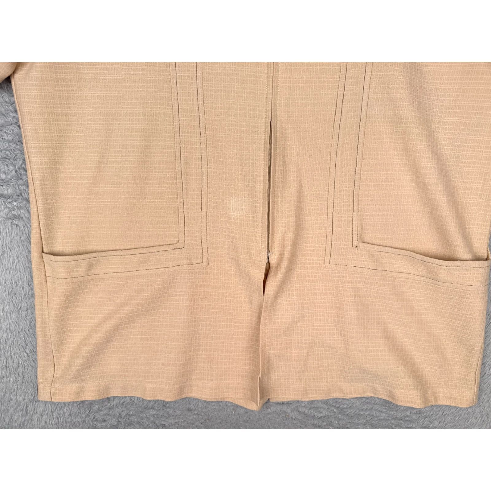 Vintage VINTAGE Mela Shirt Men Beige Short Sleeve Button-Up 3 Pocket Polyester Blend Aloha Beach Vacation XL Mens Size US XL / EU 56 / 4 - 5 Thumbnail