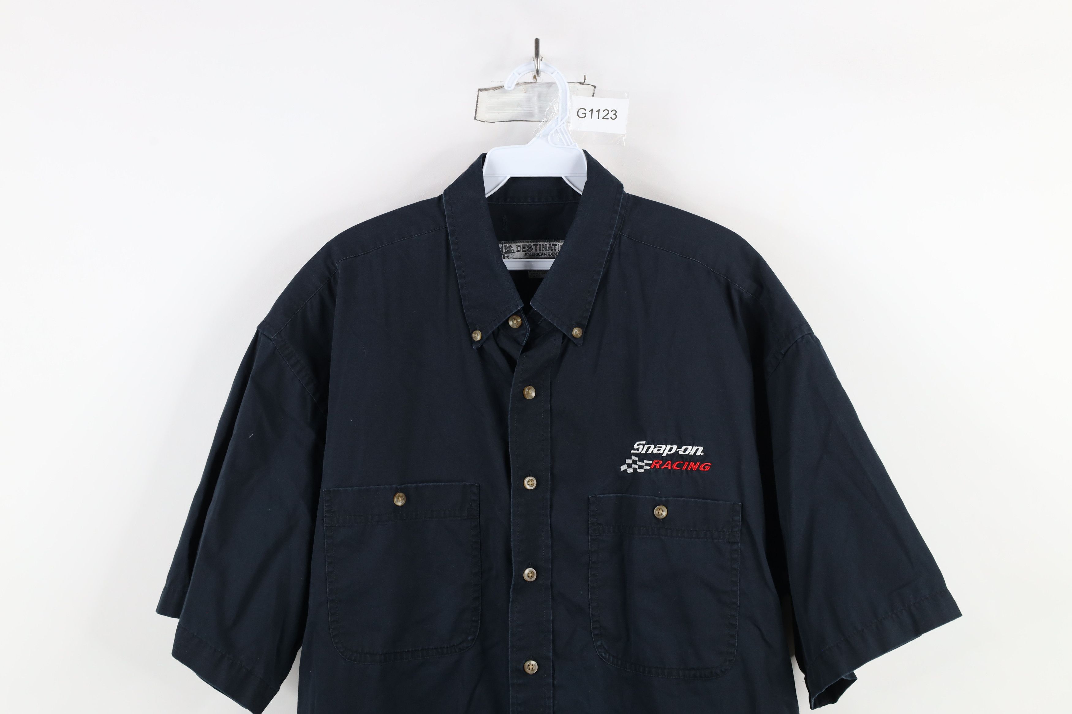 Vintage Vintage 90s Spell Snap On Racing Short Sleeve Button Shirt Size US XXL / EU 58 / 5 - 2 Thumbnail