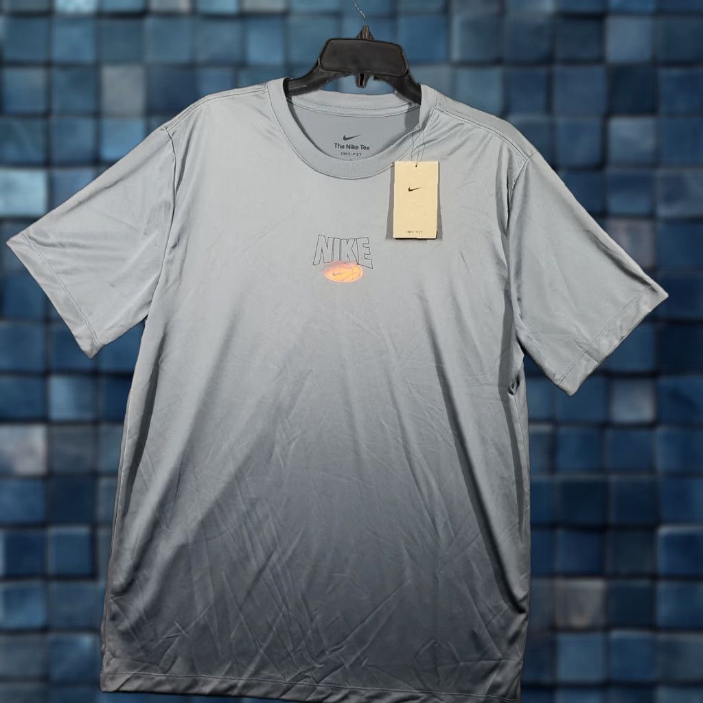 Nike Nike Dri-FIT Basketball T-Shirt Men Large Gray Activewear Crew Neck Pullover Regular Fit Size US L / EU 52-54 / 3 - 1 Thumbnail