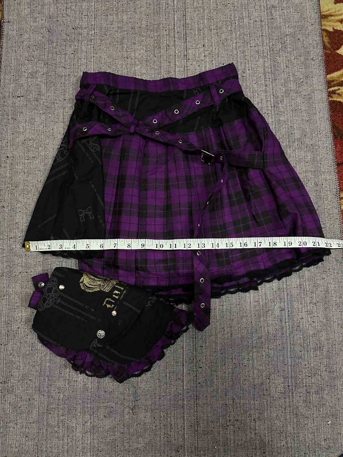 Seditionaries RARE‼️ BLOOD STORM Mad Punk Grunge Goth Very Rare Mini Skirts Size 24" / US 00 / IT 34 - 10 Thumbnail