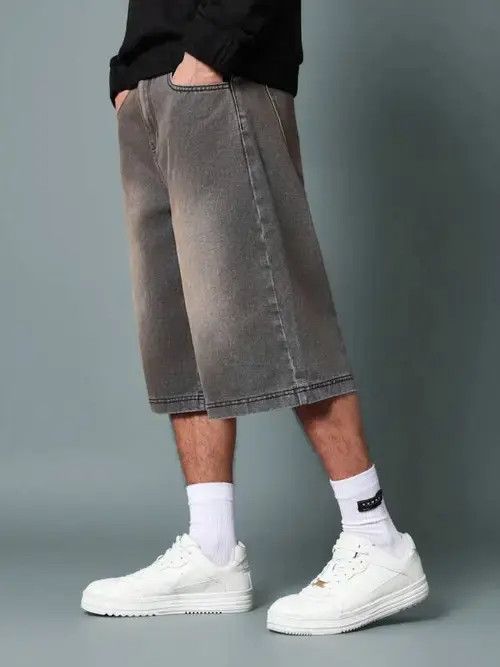 Other Washed drip denim shorts jorts RETRO Size US 30 / EU 46 - 4 Thumbnail