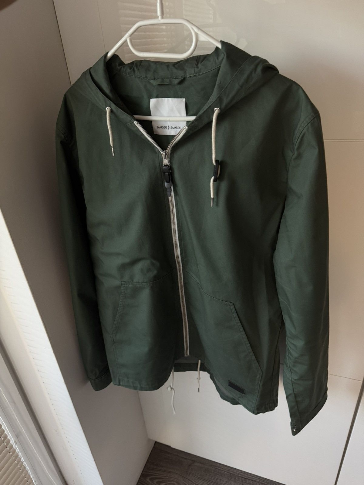 Samsoe Samsoe Samsoe Samsoe Dalgarno Thyme Waxed Waterproof Jacket Size US L / EU 52-54 / 3 - 2 Thumbnail