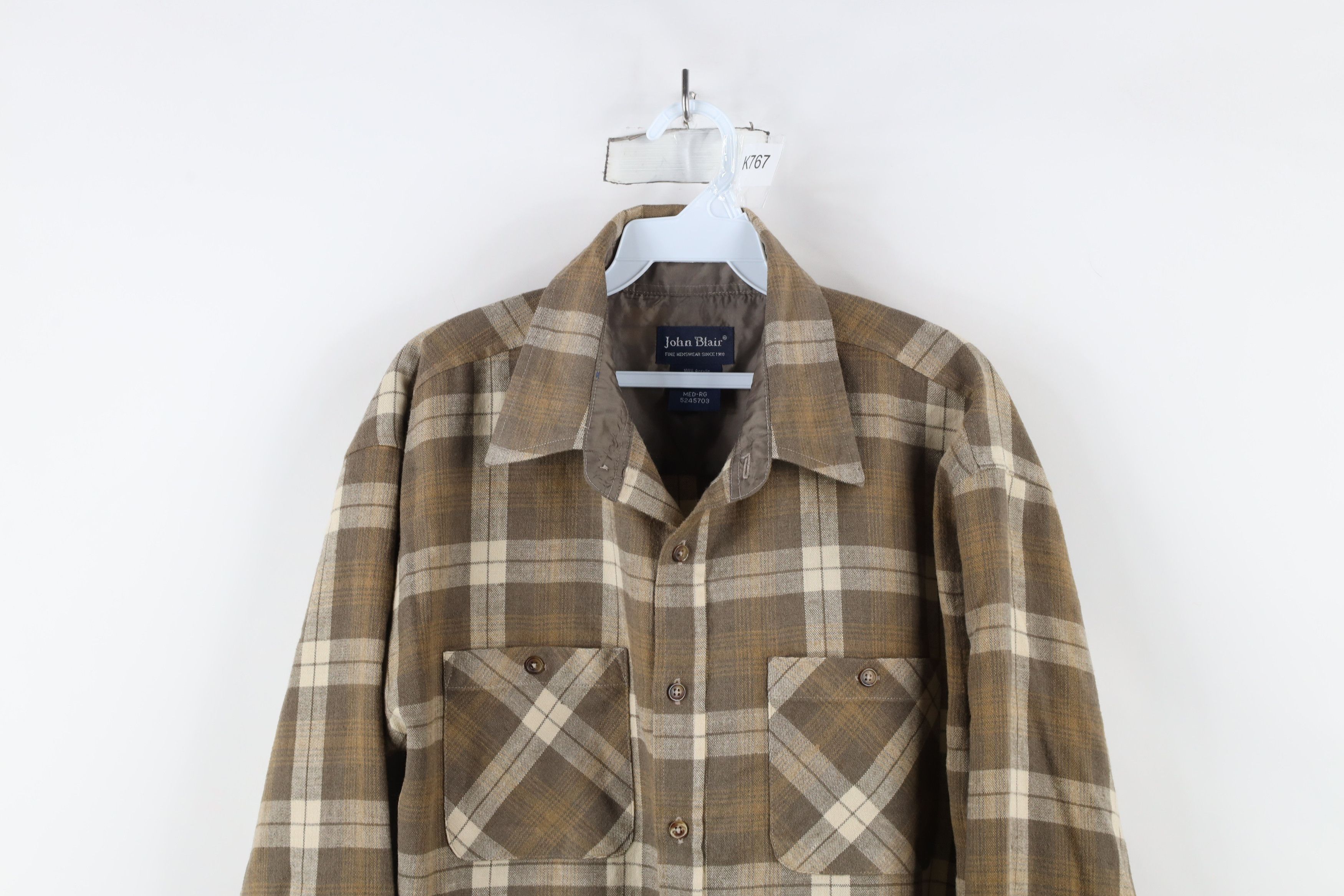 Vintage Vintage 90s Streetwear Pocket Collared Button Shirt Plaid Size US M / EU 48-50 / 2 - 2 Thumbnail