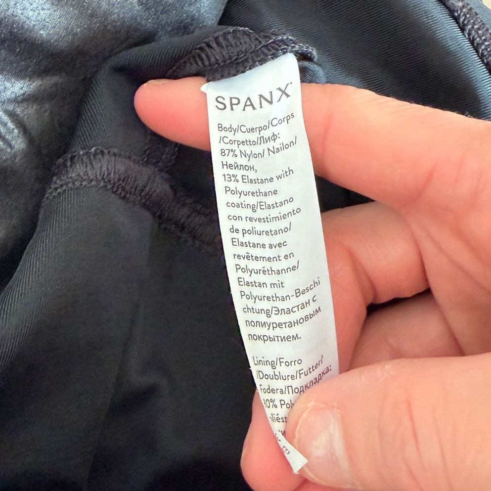 Spanx Spanx Black Faux Leather Moto Leggings Sz S Size 27" / US 4 / IT 40 - 3 Thumbnail