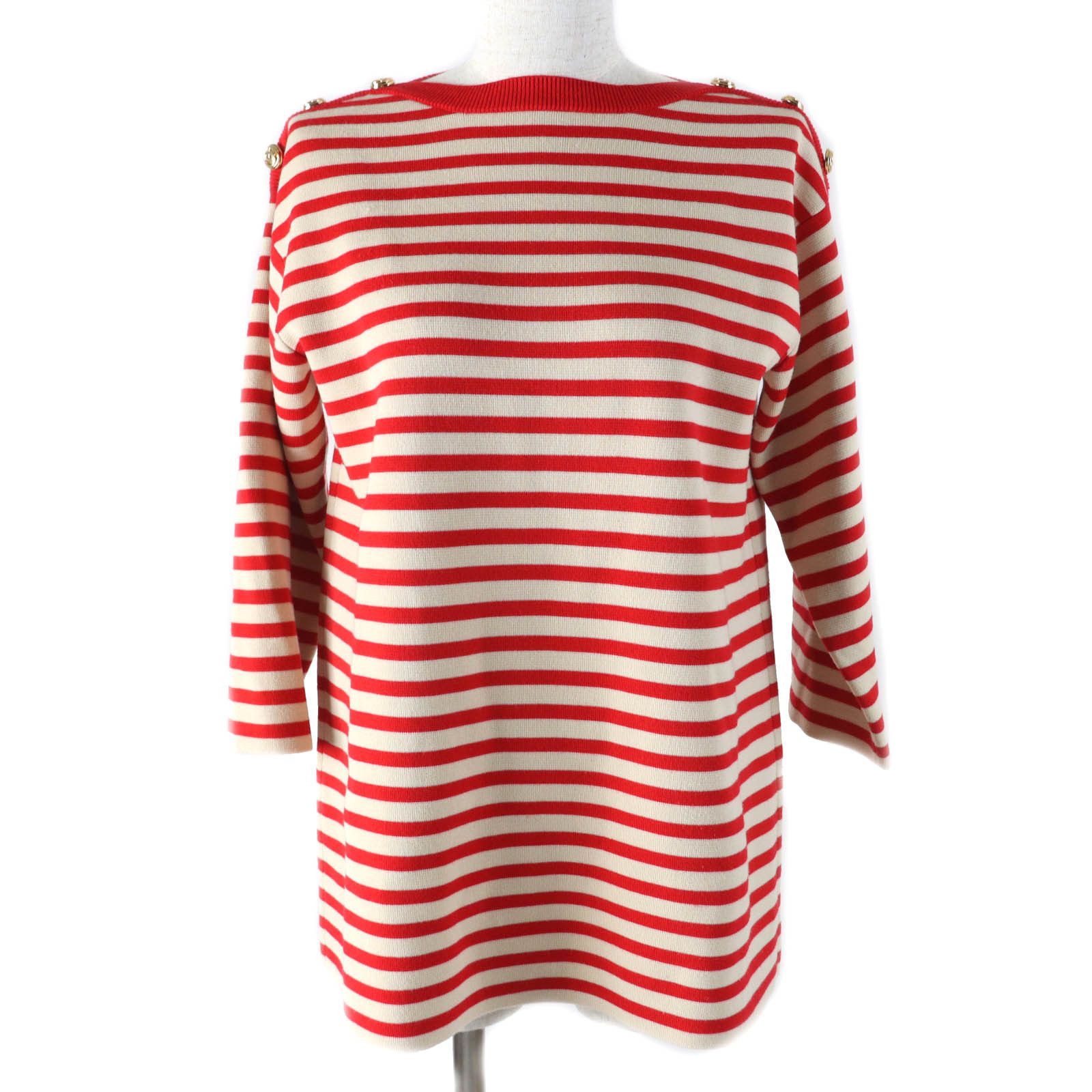 Gucci Gucci Gucci GG Metal Button Wool Nylon Top Others Tops 572594 Size ONE SIZE - 1 Thumbnail