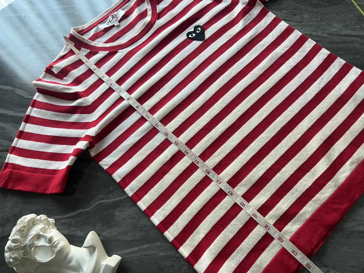Comme des Garcons PLAY Comme des Garcons : Stripe Line Red Black Heart Size L / US 10 / IT 46 - 8 Thumbnail