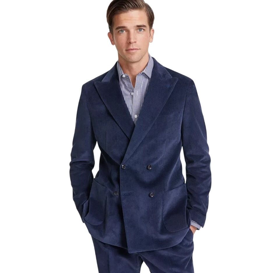 Tommy Hilfiger Men's Double-Breasted Suit Jacket Size 44S