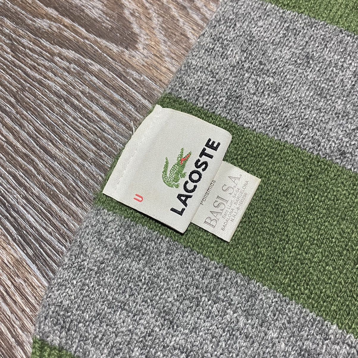 Lacoste Vintage LACOSTE Striped Wool Scarf Size ONE SIZE - 4 Thumbnail